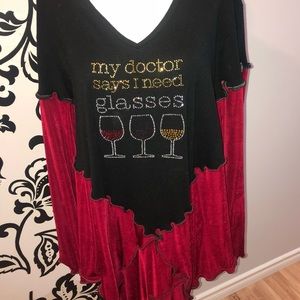 L to 2xl tunic , u-cycled one of a kind